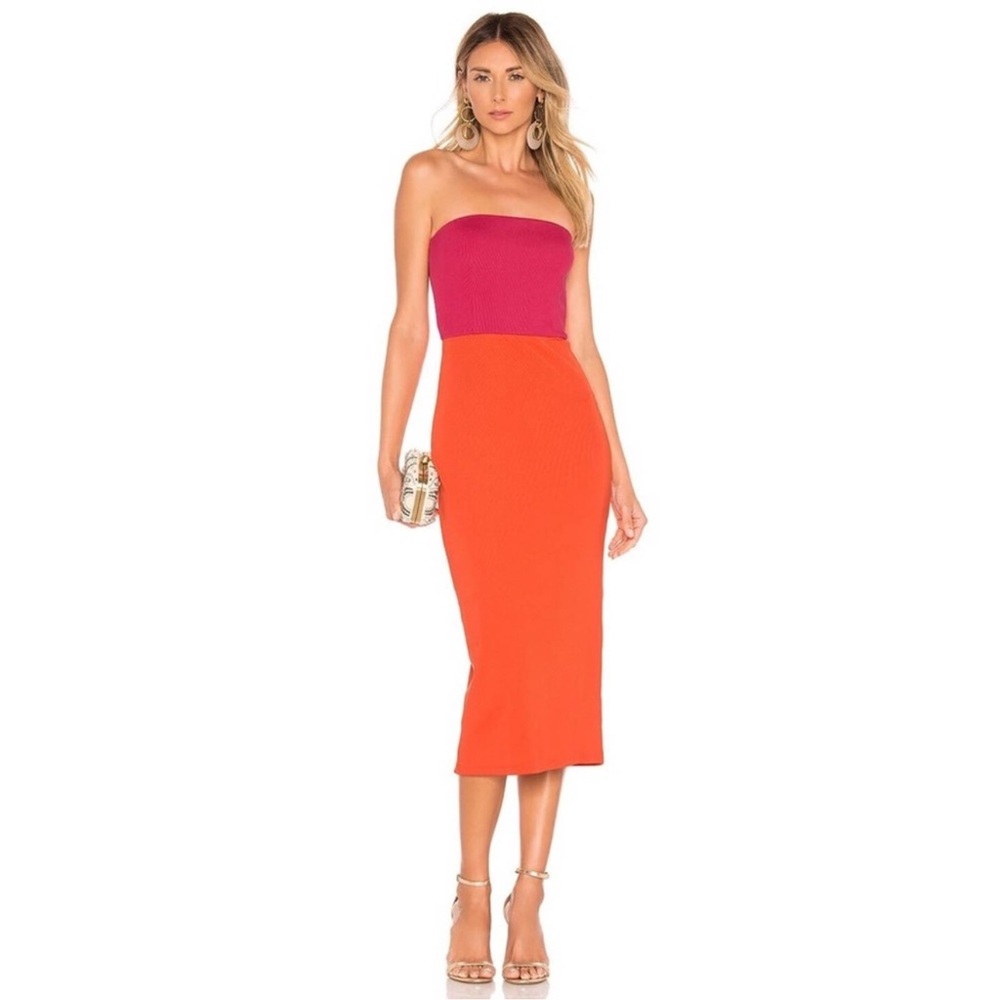 NBD Kyra Midi Strapless Dress XS